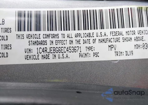 2014 Jeep Grand Cherokee Limited из США, поврежденный, VIN 1C4RJEBG6EC453671